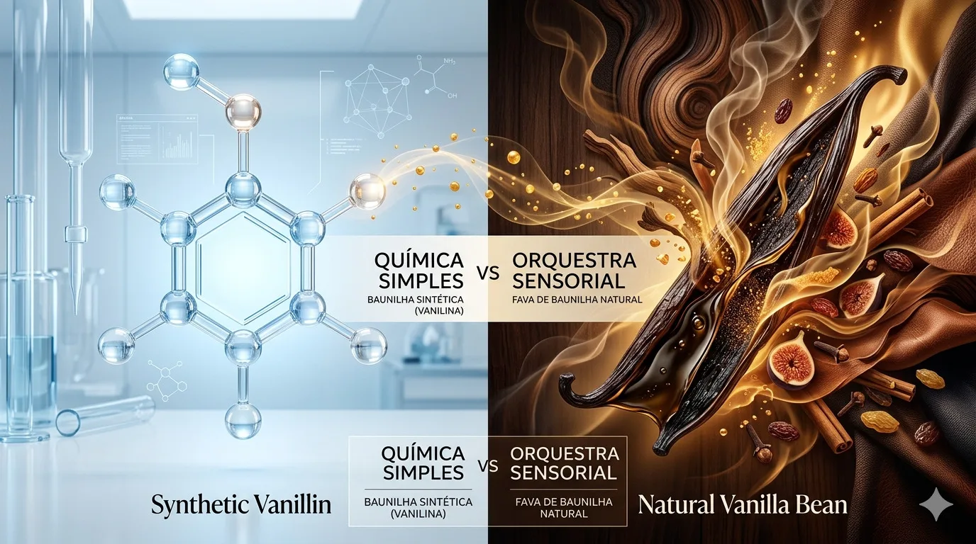 Slide Por que a baunilha sintética é diferente da fava de baunilha real