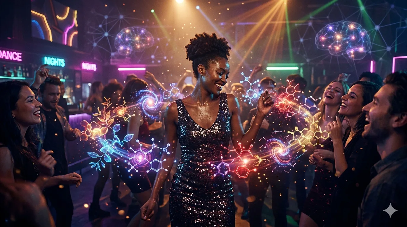 Capa do post Moléculas Vibrantes: a Ciência por Trás dos Perfumes que Carregam a Energia de uma Festa Inteira na Sua Pele