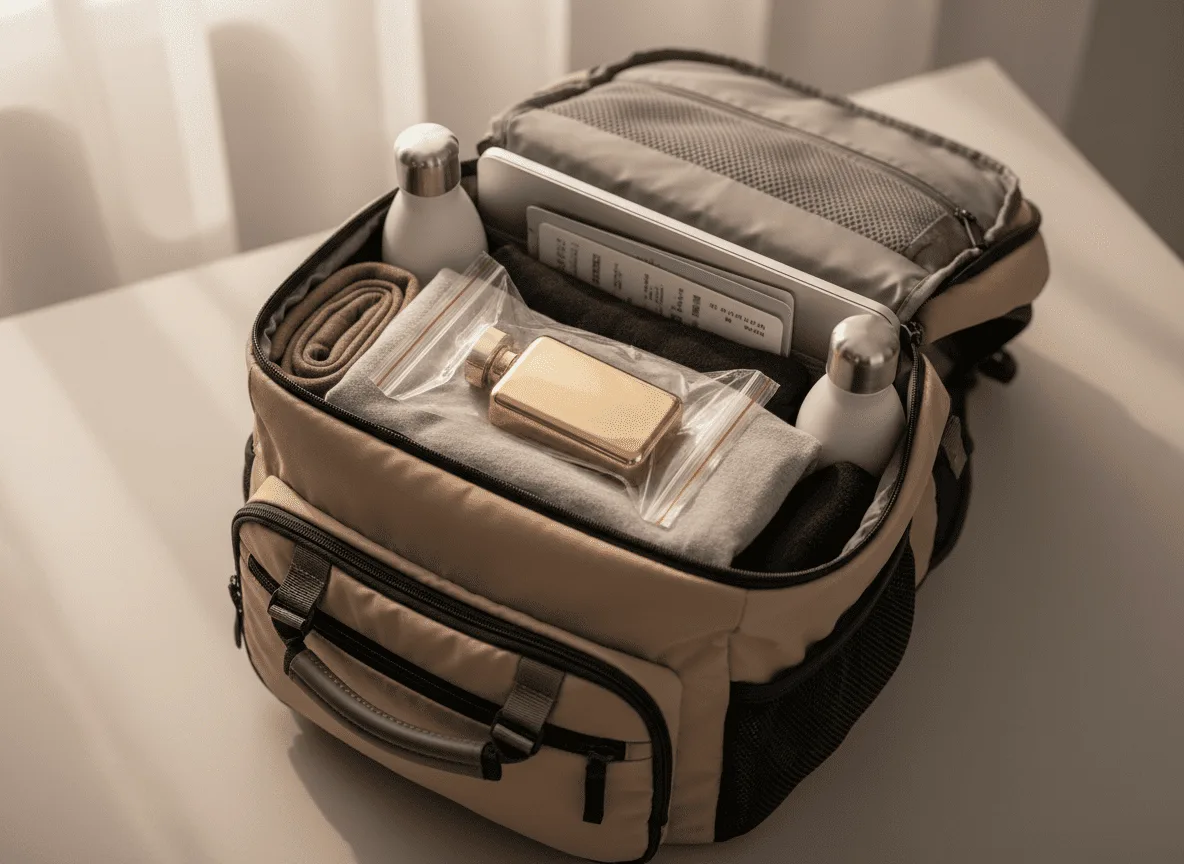 Capa do post Como Levar Perfume em Mochila Sem Quebrar: O Guia Definitivo Para Proteger Suas Fragrâncias