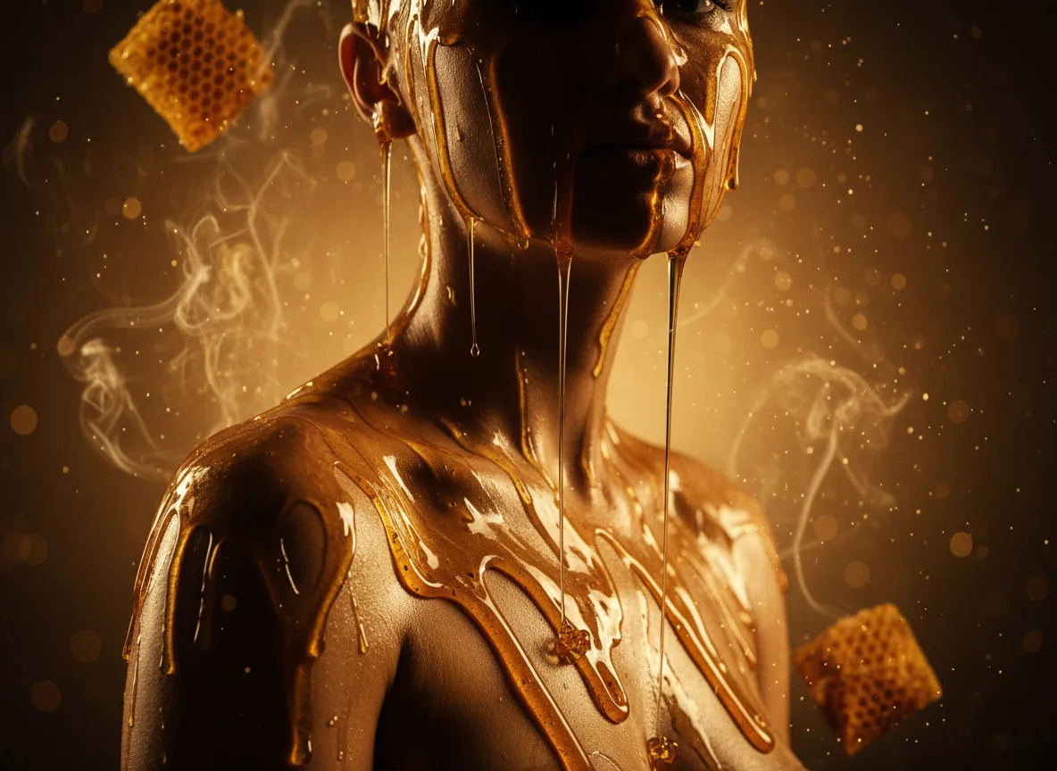 Slide A Nota de Mel e a Sensualidade Animalística nos Perfumes